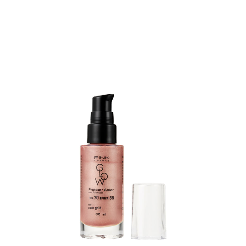 Protetor Solar Facial Com Iluminador Rose Gold