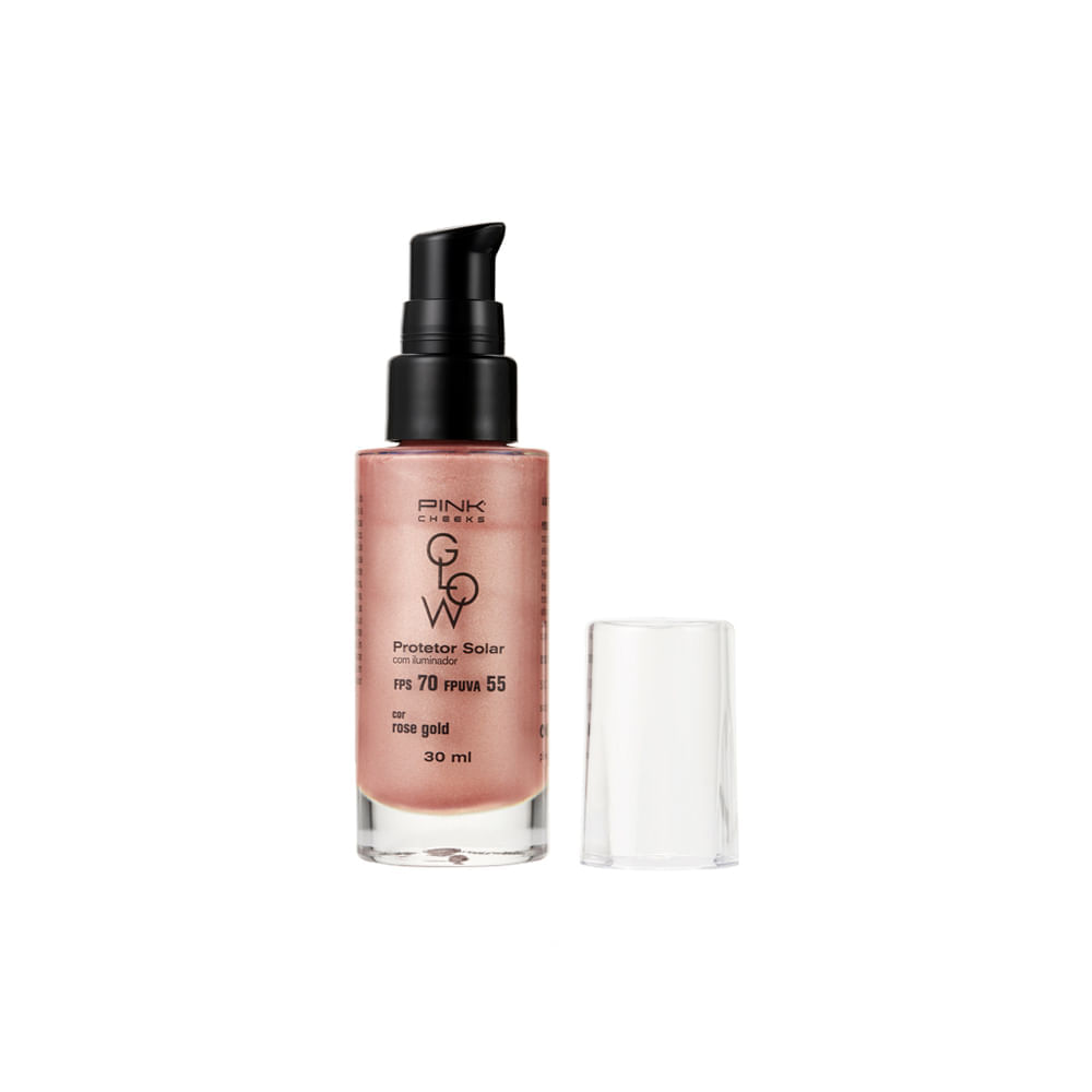 Protetor Solar Facial Com Iluminador Rose Gold