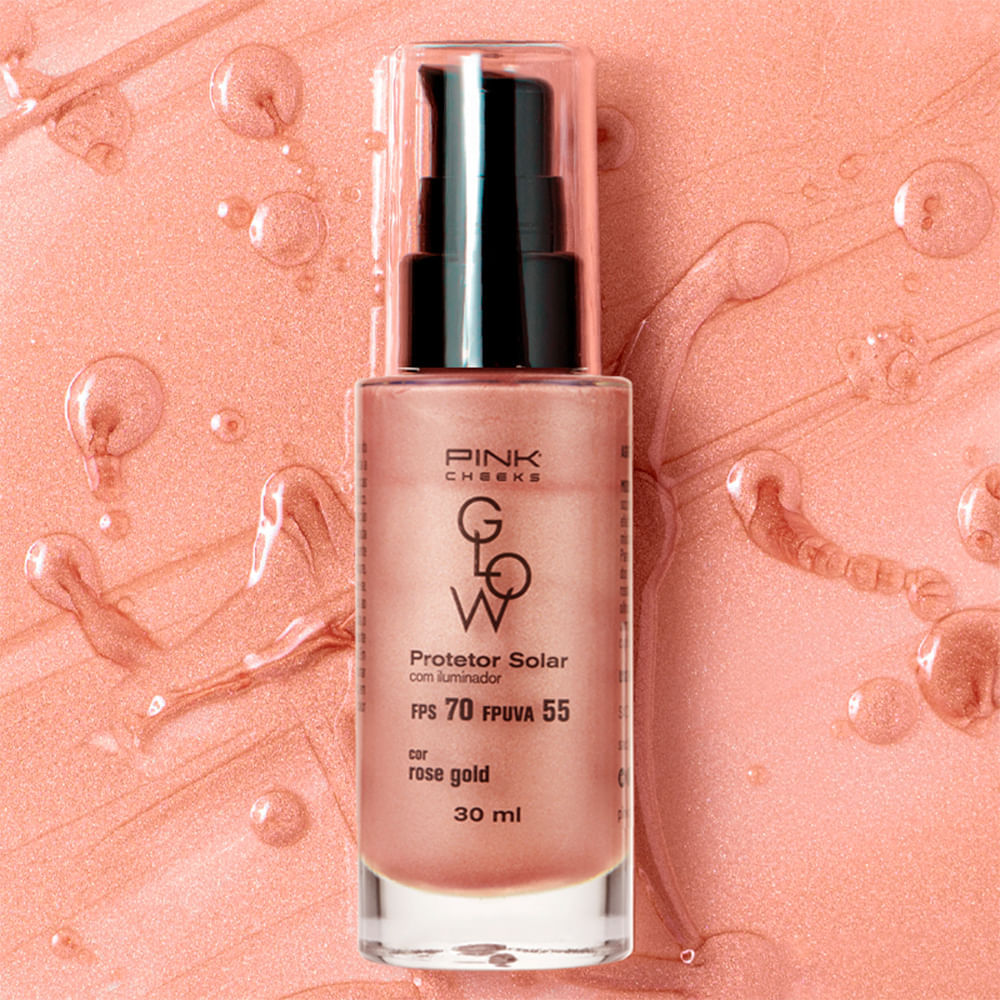 Protetor Solar Facial Com Iluminador Rose Gold