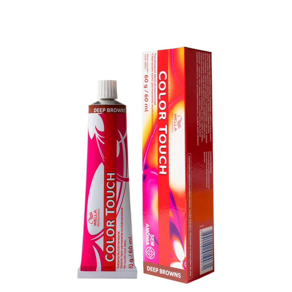 Tonalizante Wella Professionals Color Touch Deep Browns 8/71 Louro Claro Marrom Acinzentado 60 g