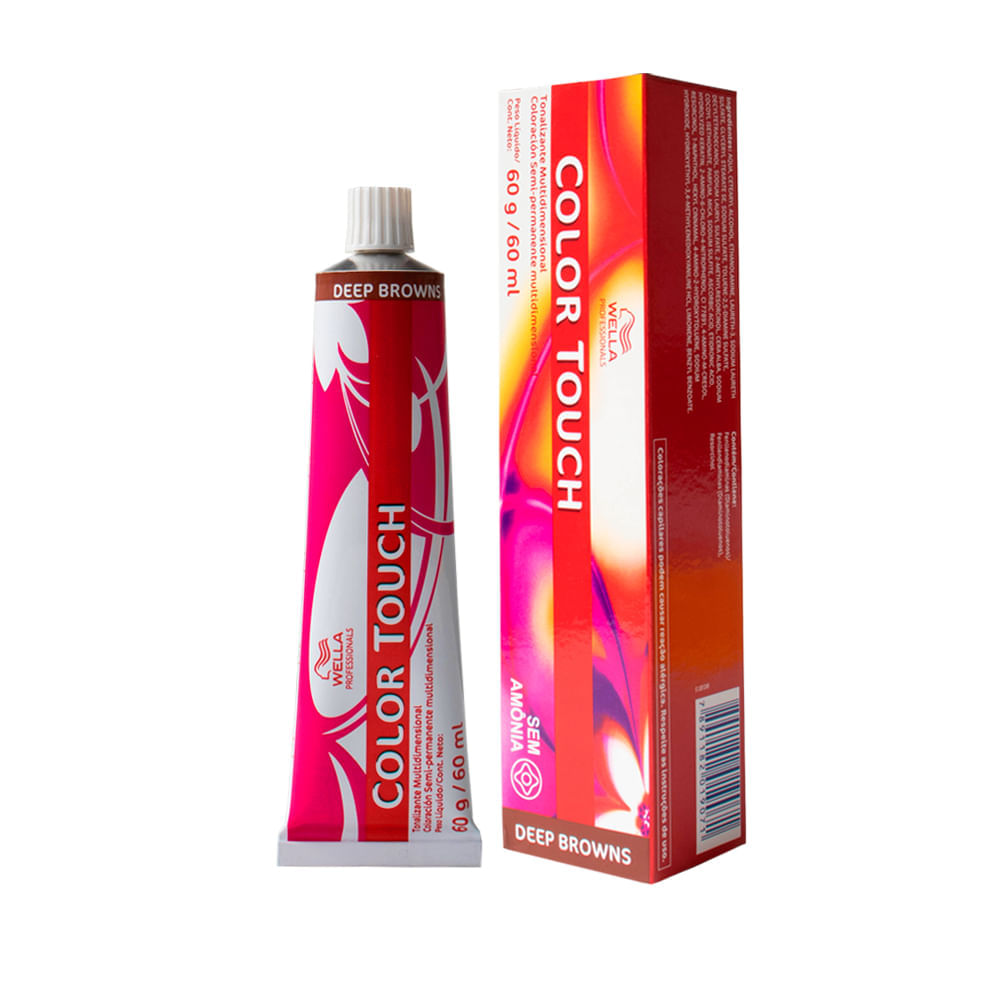 Tonalizante Wella Professionals Color Touch Deep Browns 8/71 Louro Claro Marrom Acinzentado 60 g