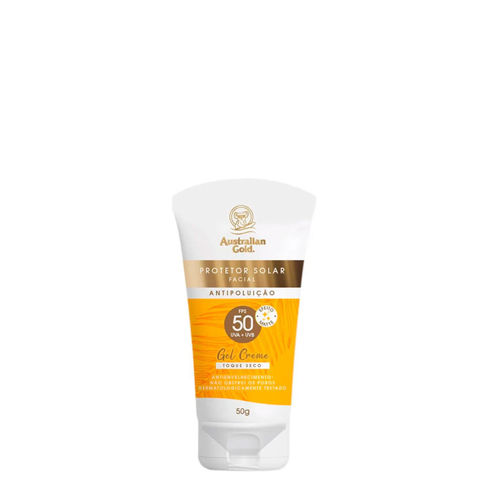 Protetor Solar Facial Matte Australian Gold FPS 50 50 g