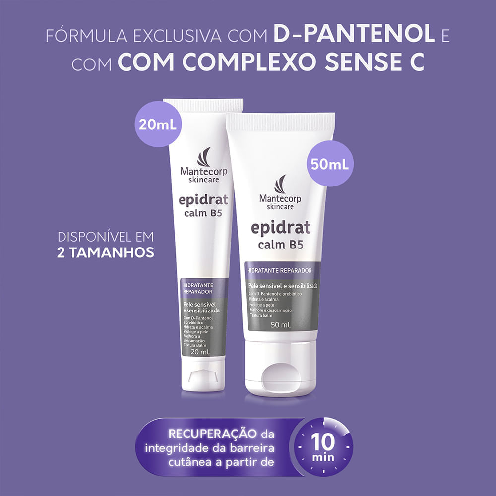 Hidratante Facial Reparador Mantecorp Epidrat Calm B5 50 ml