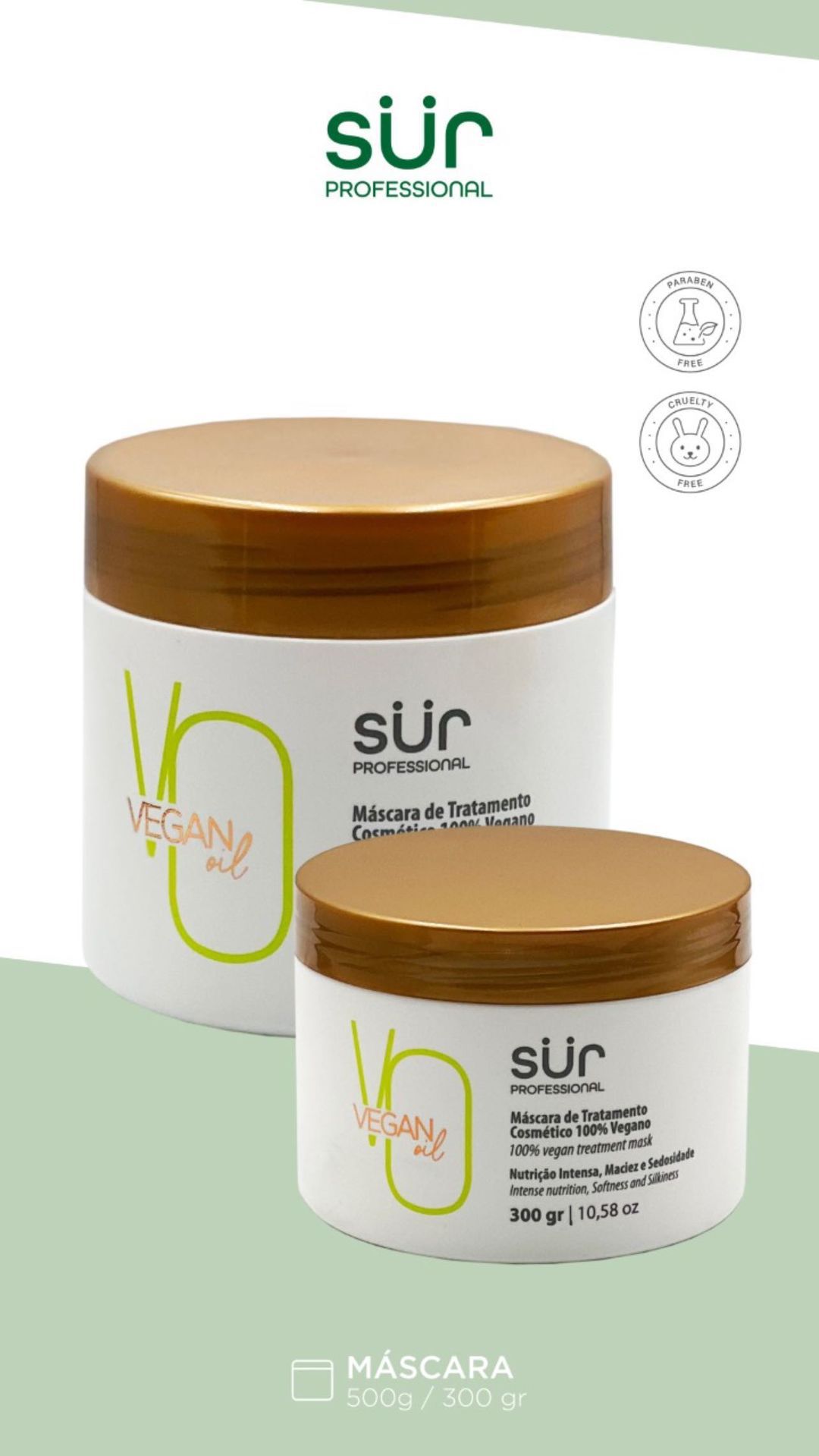 Sür Professional Vegan Oil - Máscara De Tratamento 300g