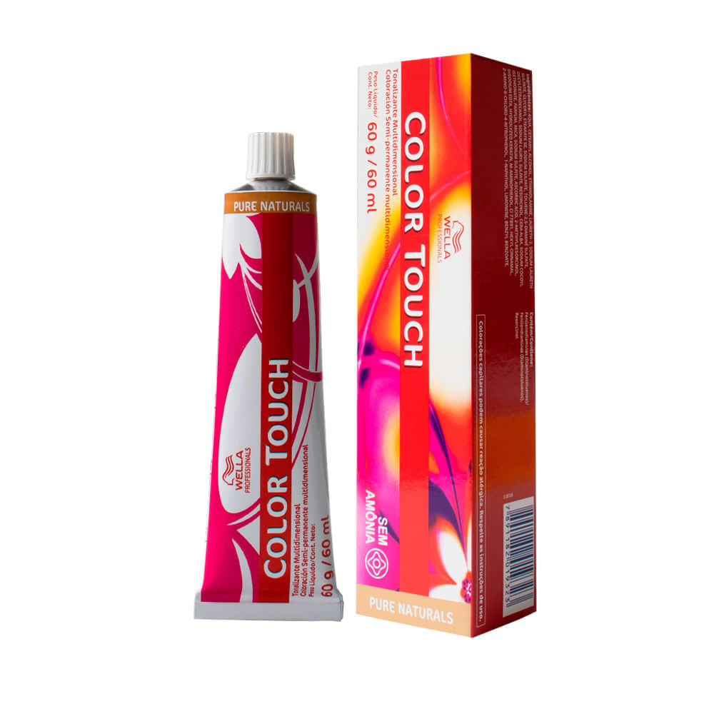 Tonalizante Color Touch Pure Naturals Wella Professionals 60g Tom 2.0 Preto