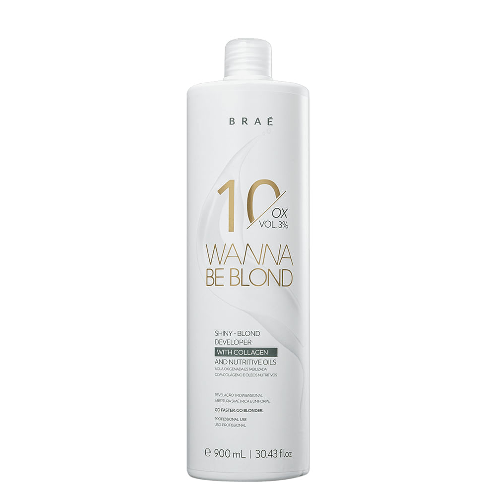 Emulsão Oxidante Braé Wanna Be Blond 10 Volumes 900 Ml