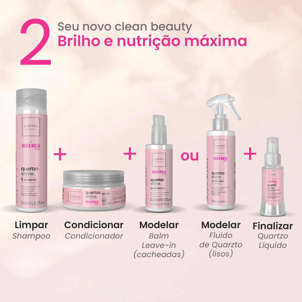 Máscara de Brilho Cadiveu Essentials Quartzo Shine 200 ml