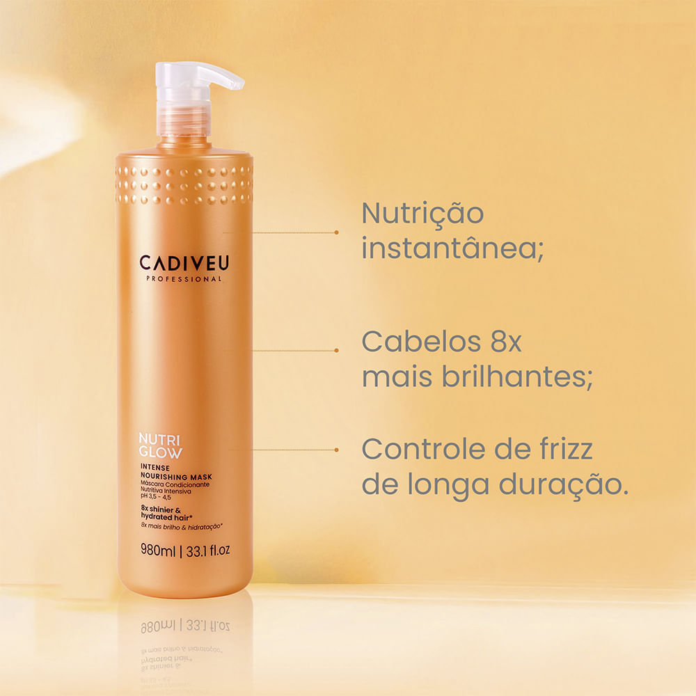 Máscara de Nutrição Cadiveu Nutri Glow  980 ml