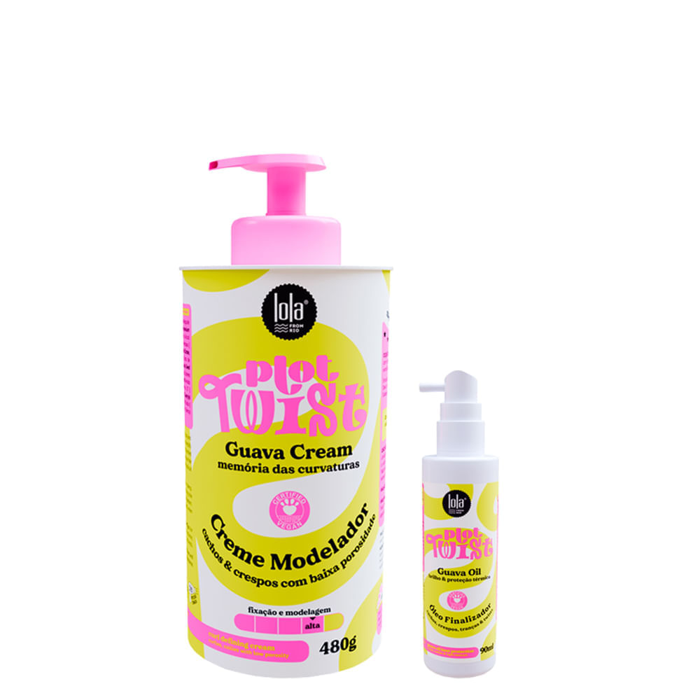 Kit Lola Cosmetics Plot Twist - Óleo Capilar 90 Ml + Creme Modelador 480g