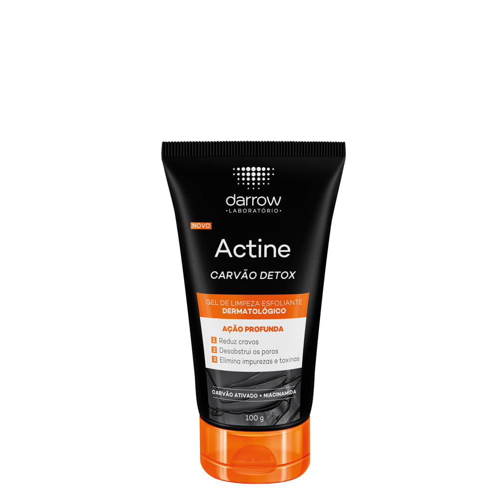 Darrow Actine Carvão Detox Gel De Limpeza Esfoliante 100g
