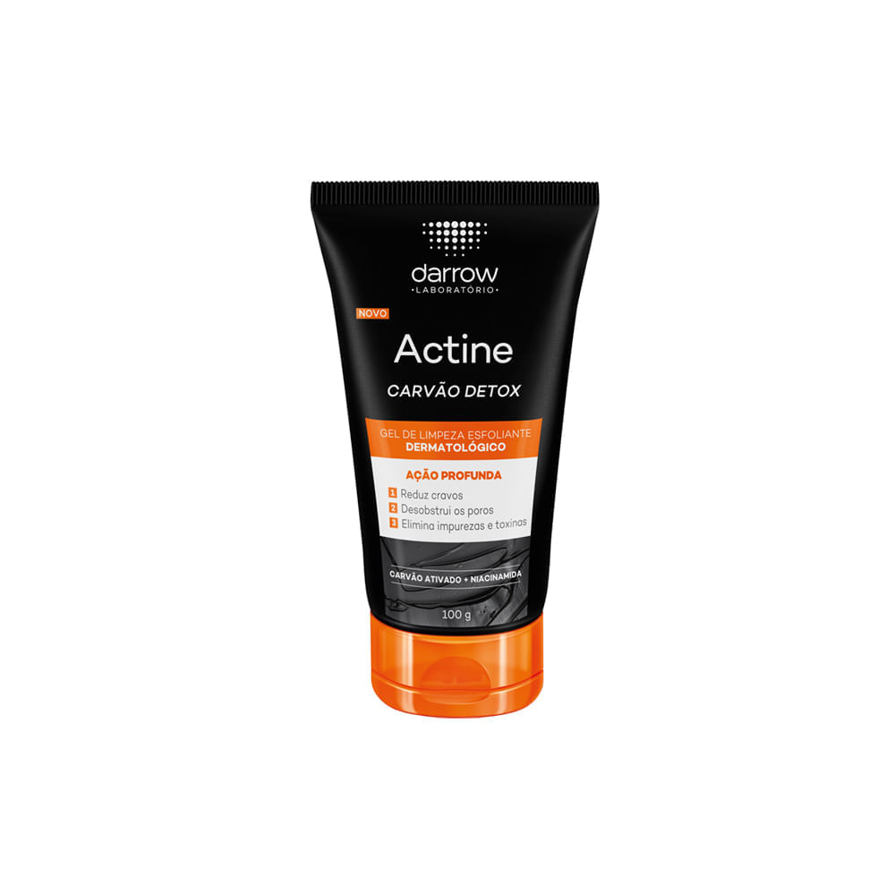Darrow Actine Carvão Detox Gel de Limpeza Esfoliante 100g