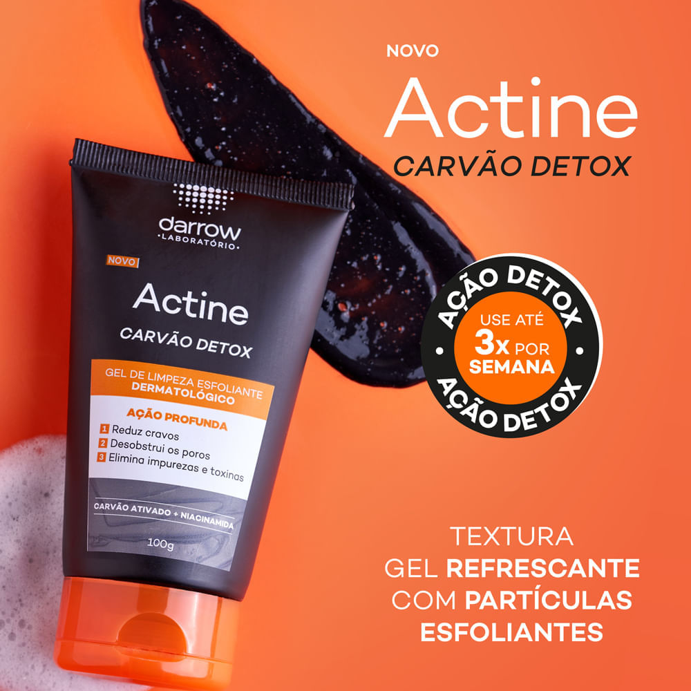 Darrow Actine Carvão Detox Gel de Limpeza Esfoliante 100g