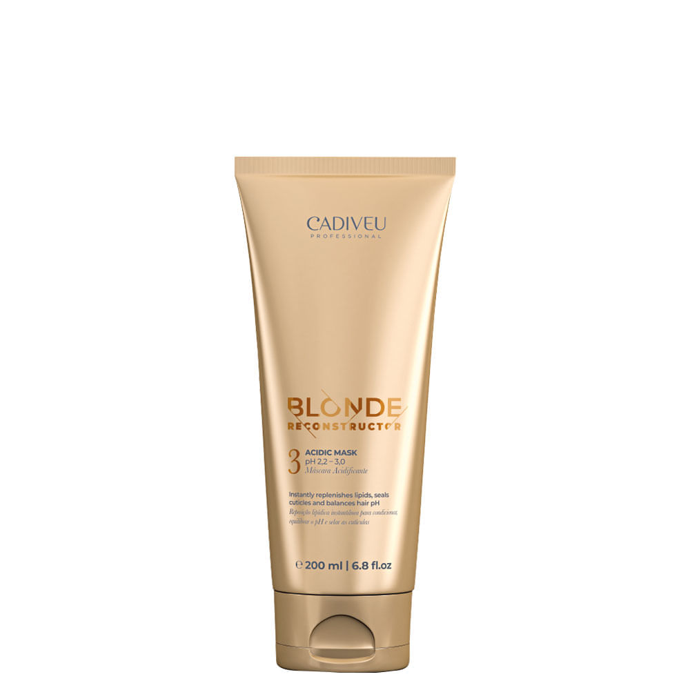 Máscara De Reconstrução Cadiveu Professional Blonde Reconstructor Acidic 200 Ml