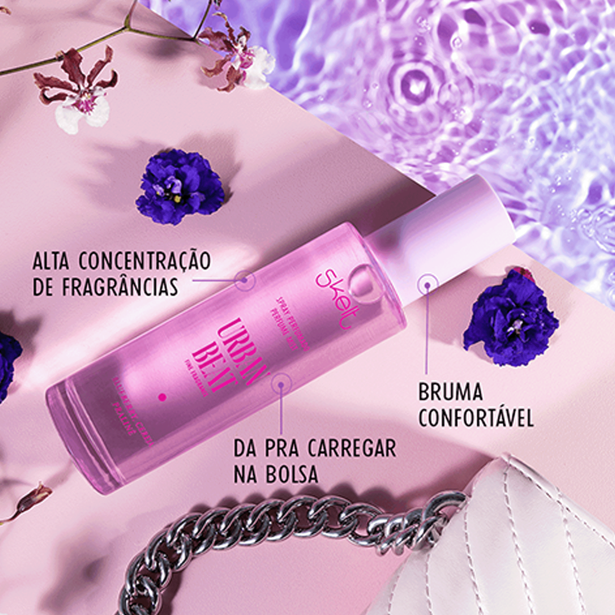 Body Splash Feminino Urban Beat Perfume Mist Skelt 100ml