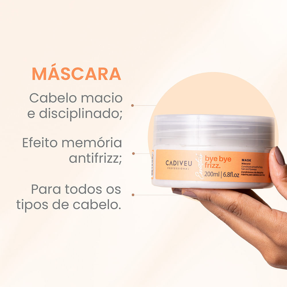 Máscara Anti-Frizz Cadiveu Essentials Bye Bye Frizz 200 ml