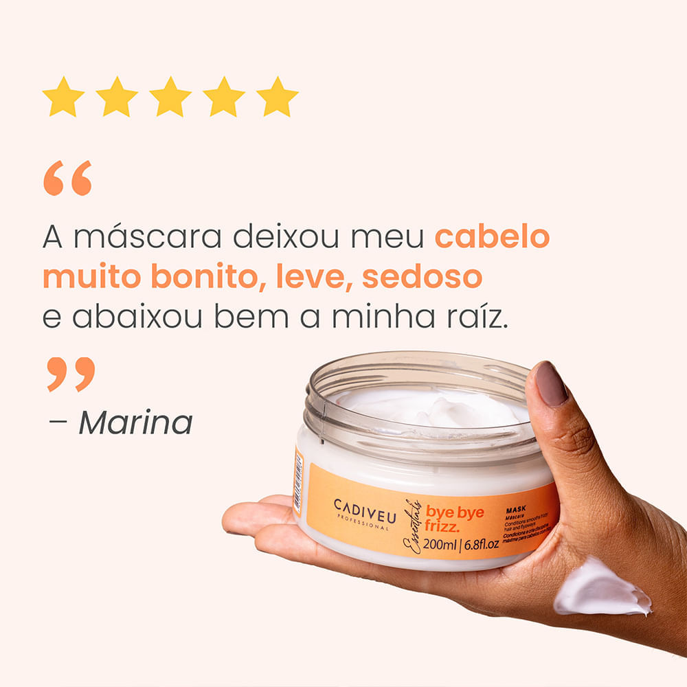 Máscara Anti-Frizz Cadiveu Essentials Bye Bye Frizz 200 ml