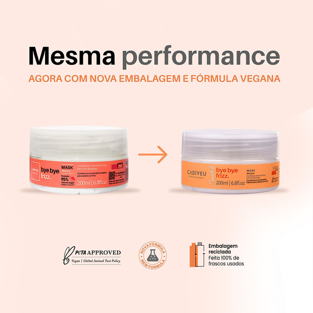 Máscara Anti-Frizz Cadiveu Essentials Bye Bye Frizz 200 ml