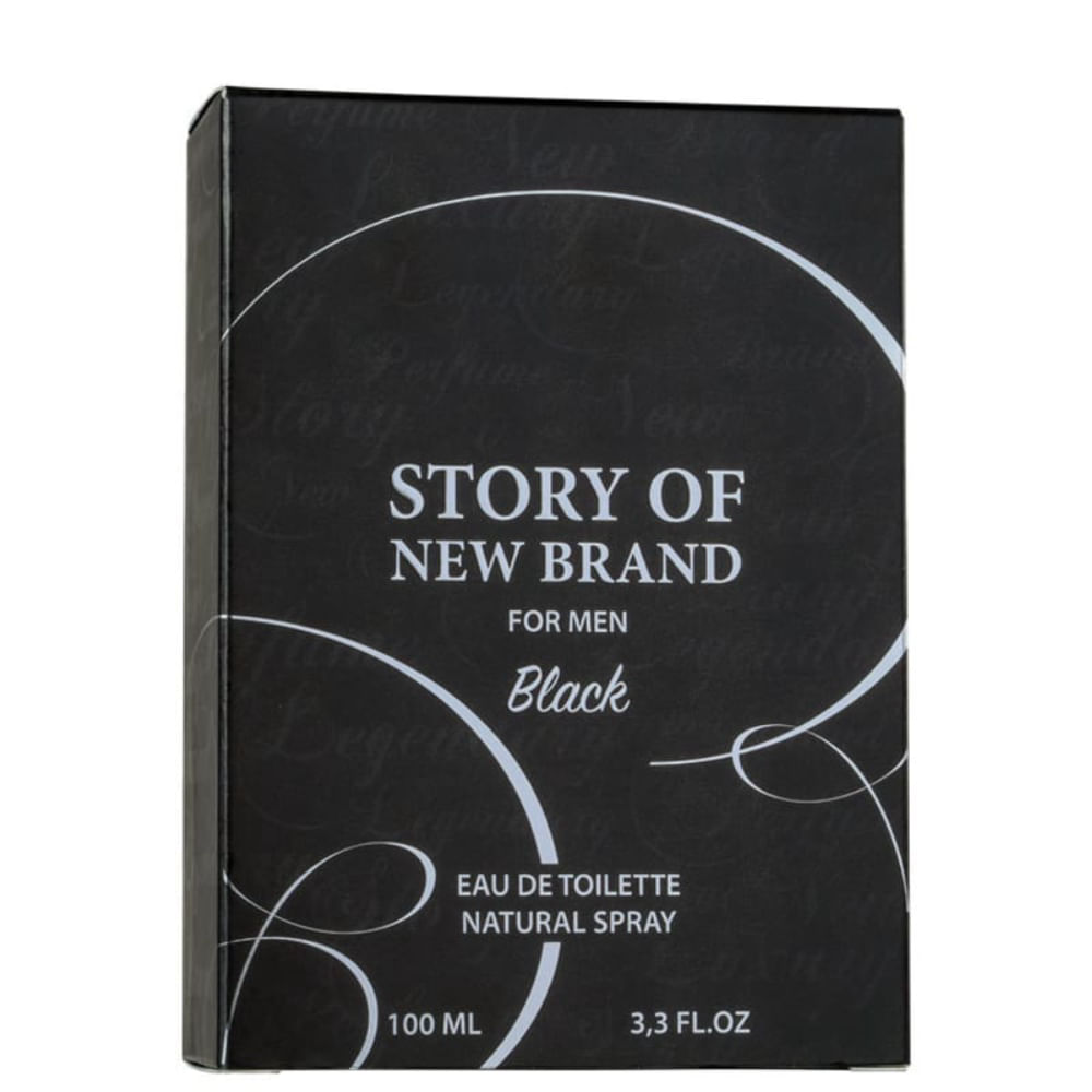 Perfume Masculino Story of Black New Brand Eau de Toilette 100ml