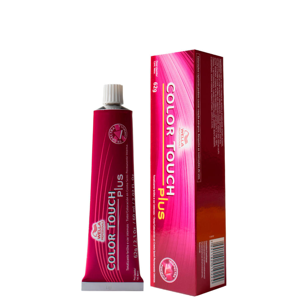 Tonalizante Wella Professionals Color Touch Plus 77/07 Louro Médio Intenso Natural Marrom 60 G