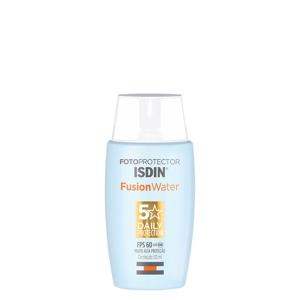 Protetor Solar Facial Isdin Fusion Water 5 Stars FPS 60 50 ml