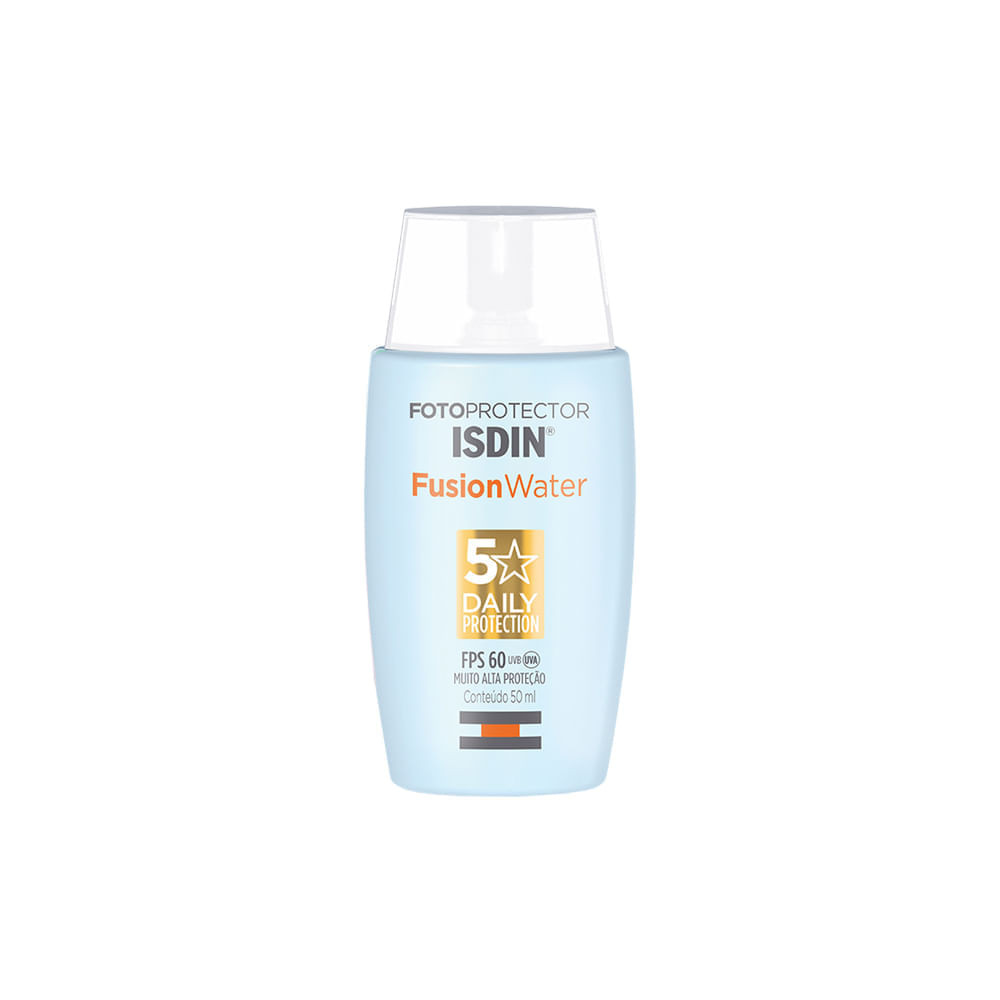 Protetor Solar Facial Isdin Fusion Water 5 Stars FPS 60 50 ml