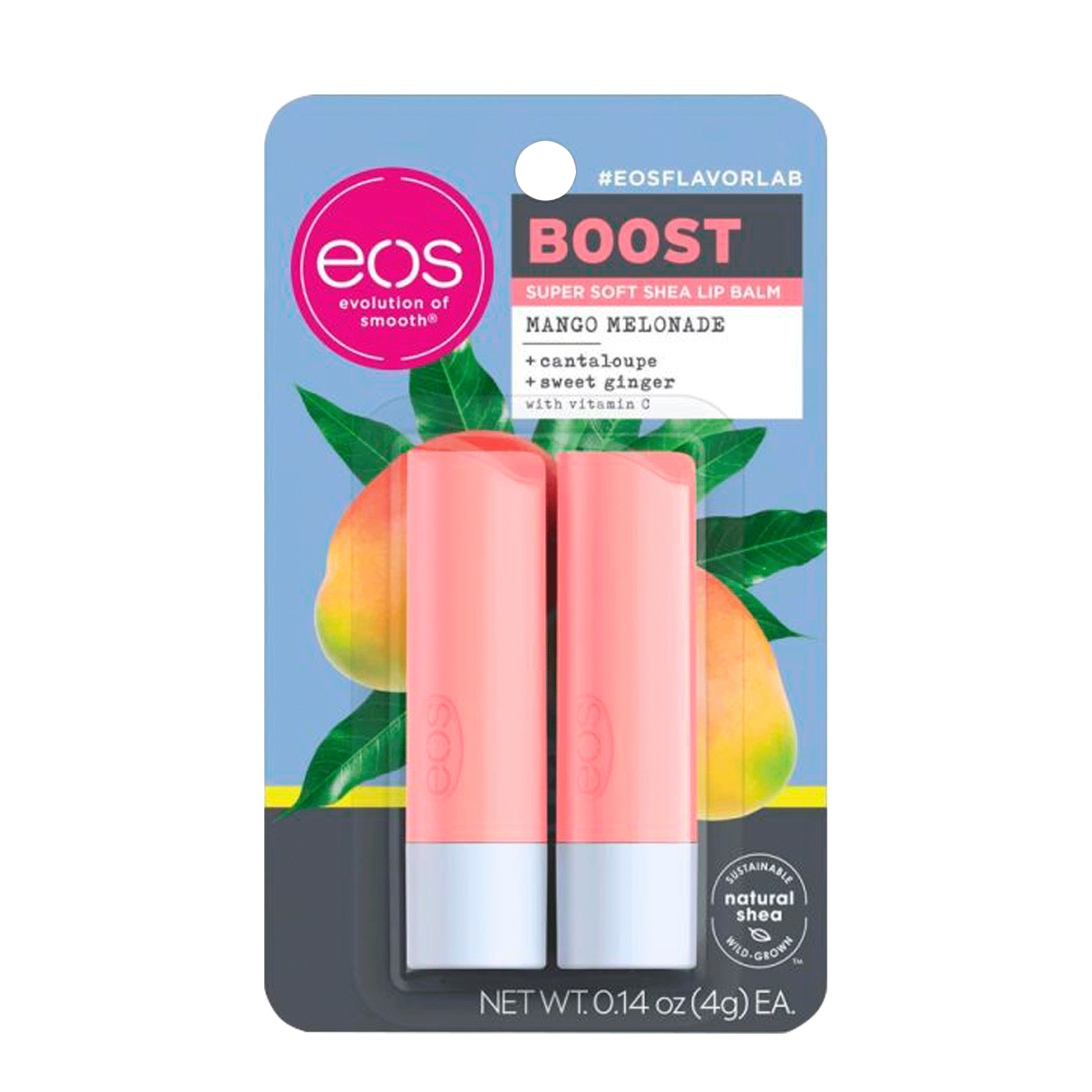 Kit EOS Lip Balm Stick - Mango Melonade 2x 4g NULO