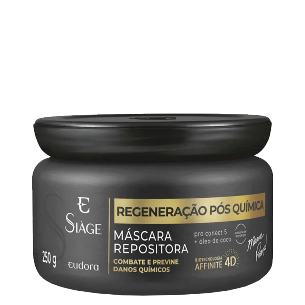 Máscara Repositora Eudora Siàge Regeneração Pós Química 4d 250 G