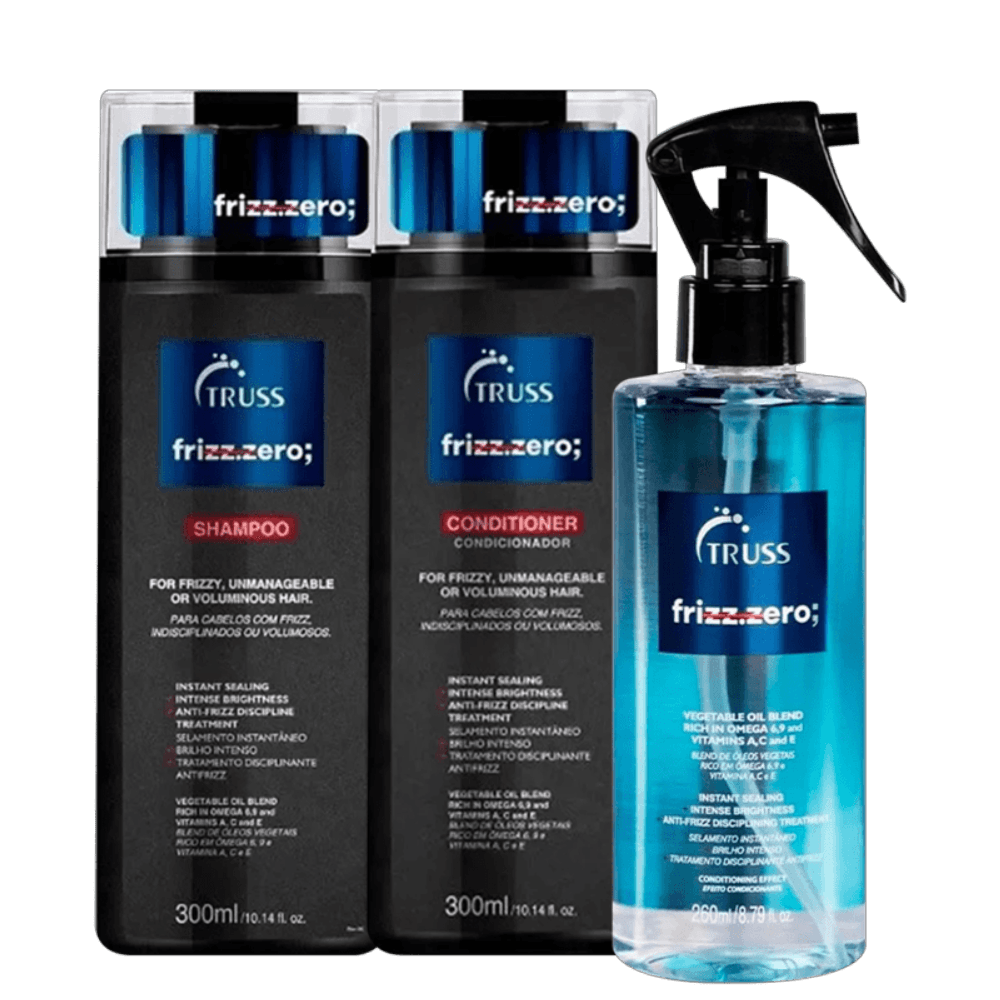 Kit Truss Frizz Zero Shampoo 300ml + Condicionador 300ml + Máscara Líquida 260ml