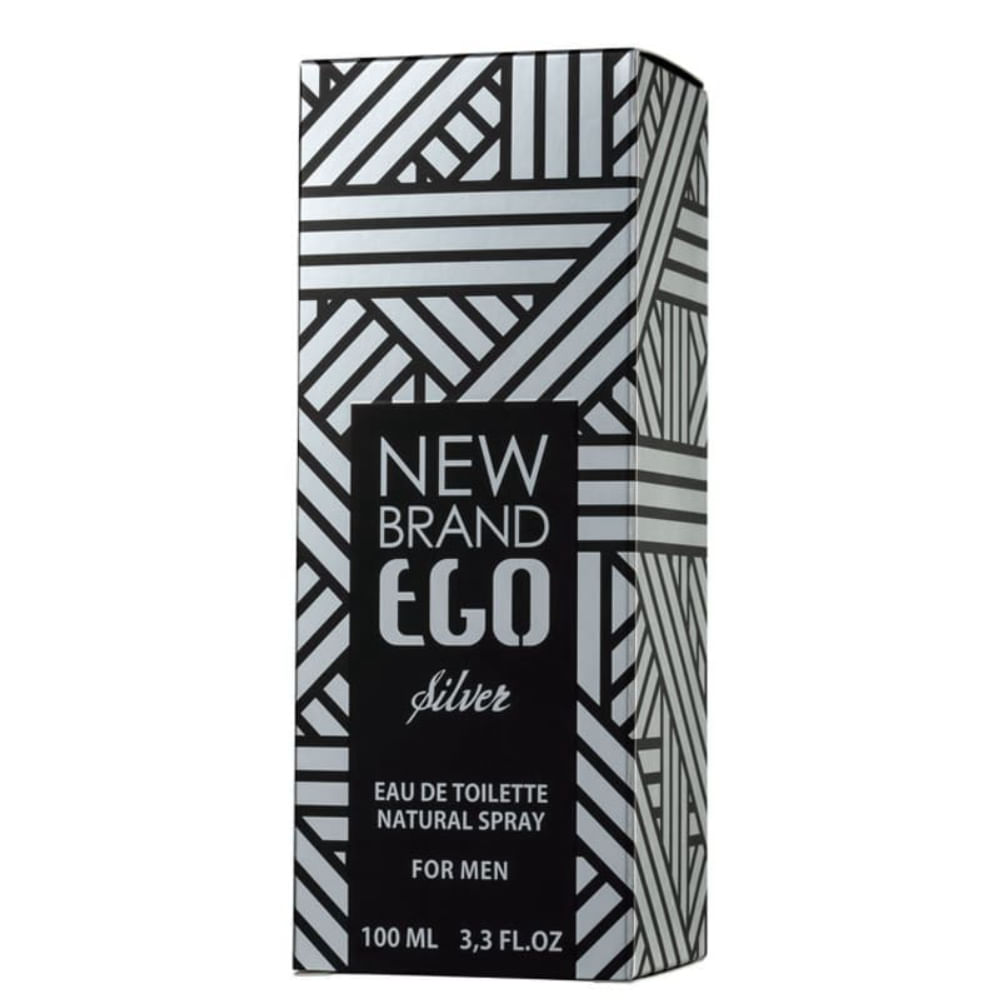 NEW BRAND PRESTIGE EGO SILVER FOR MEN EDT SPRAY 100ML
