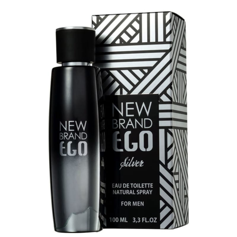NEW BRAND PRESTIGE EGO SILVER FOR MEN EDT SPRAY 100ML