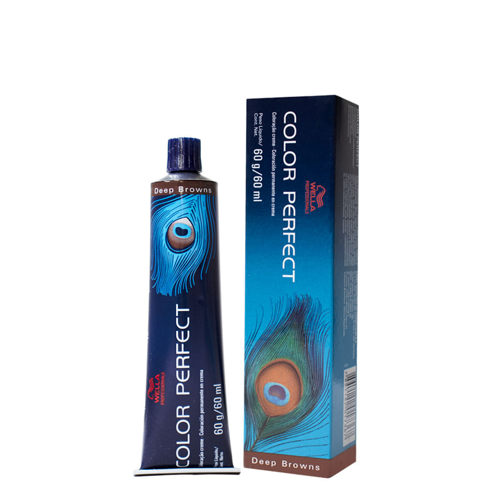 Coloração Wella Professionals Color Perfect Deep Browns 7/73 Louro Marrom Dourado 60 ml 7/73 Louro Marrom Dourado