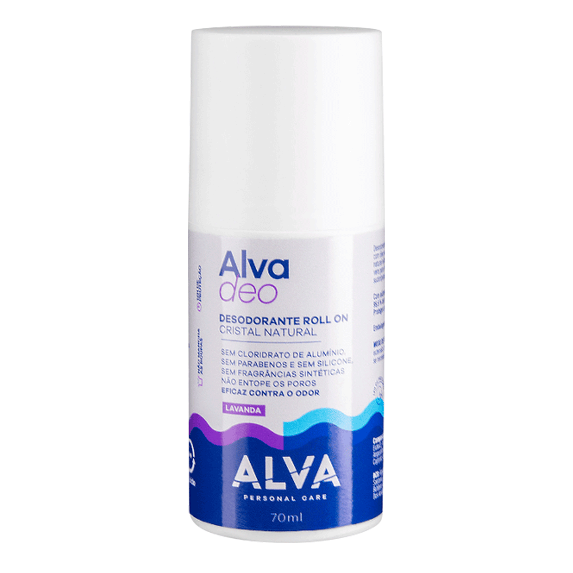 Alva Personal Care Deo Cristal Natural Lavanda - Desodorante Roll On Vegano 70ml