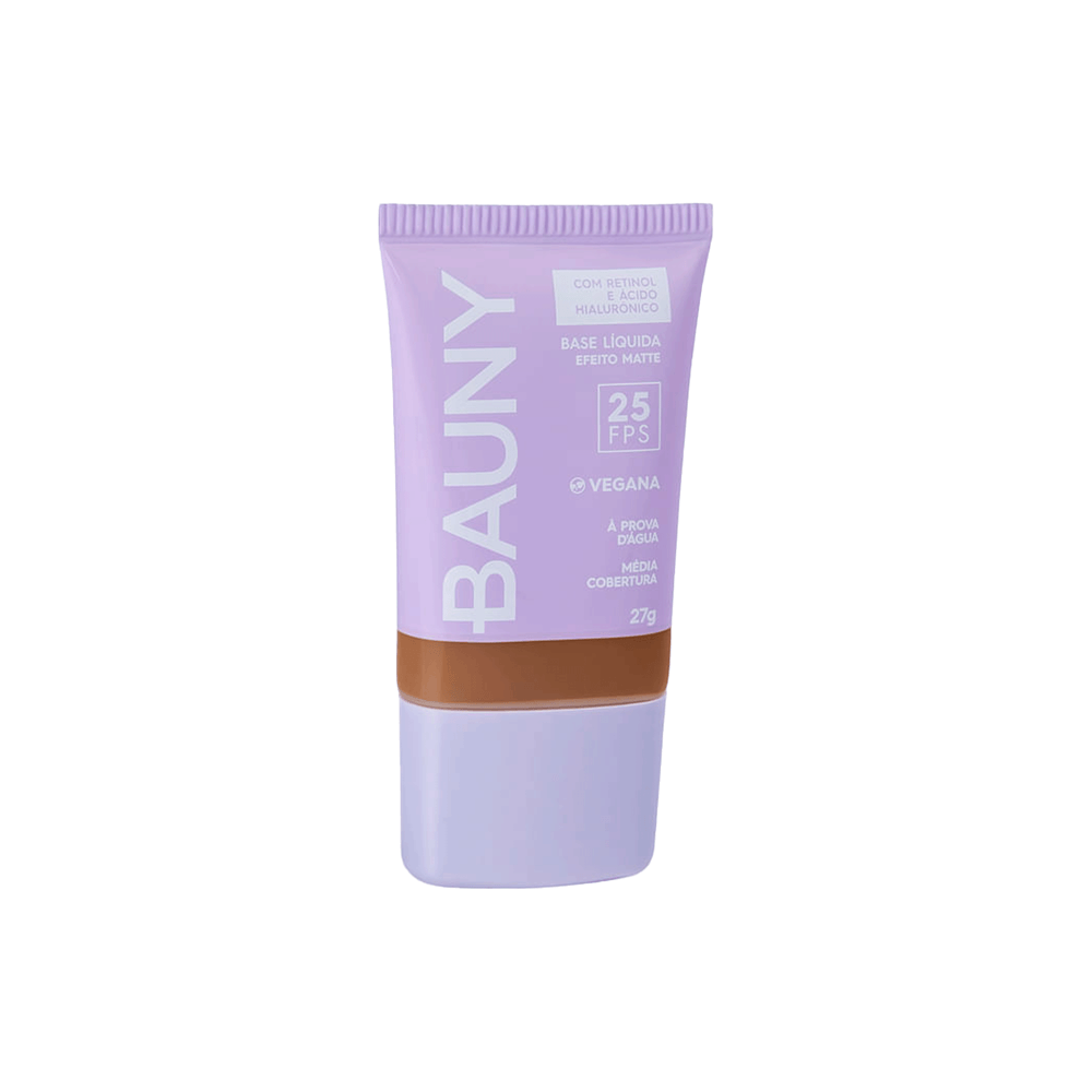 Base Facial Efeito Matte Bauny Vegana 27g Cor 100