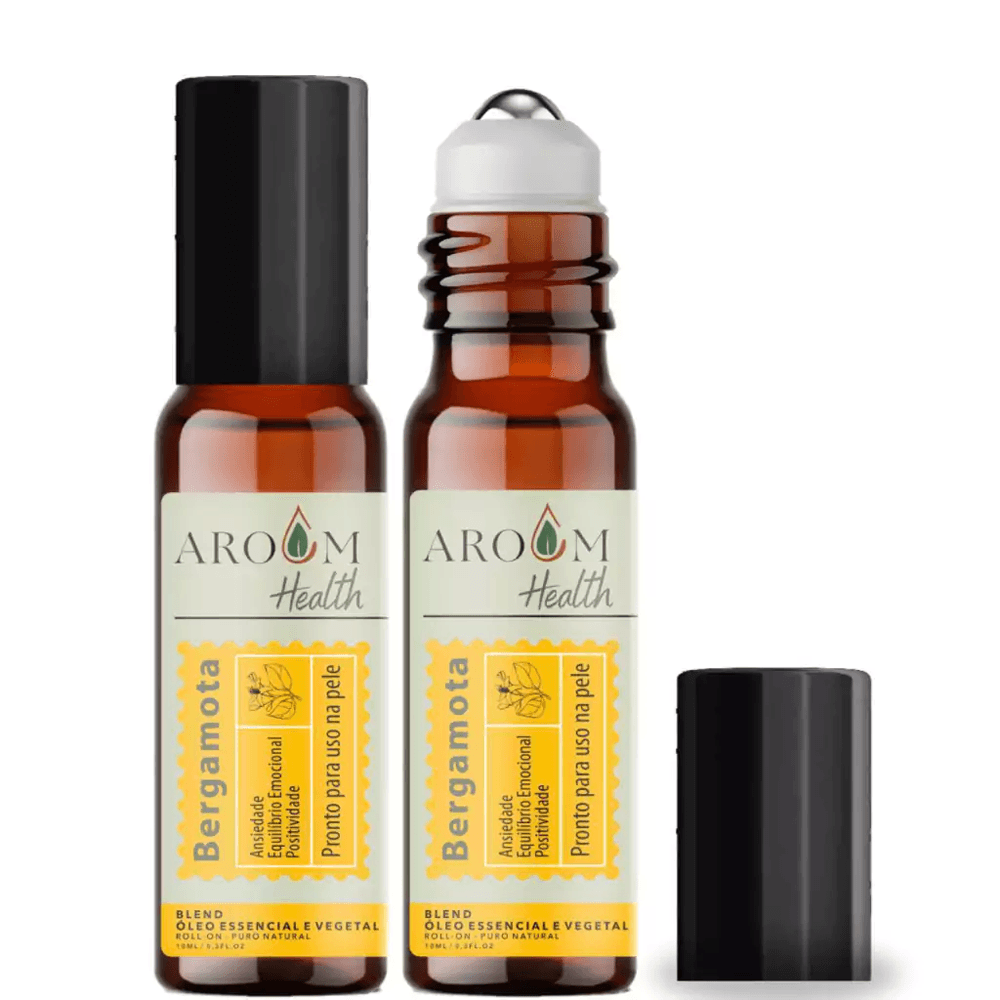 Blend óleo essencial Bergamota rollon 10 ml  Aroom Uso na Pele