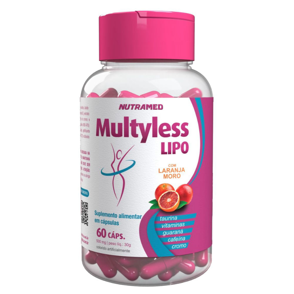 Multyless Lipo Nutramed Laranja Com Moro 60 Cápsulas