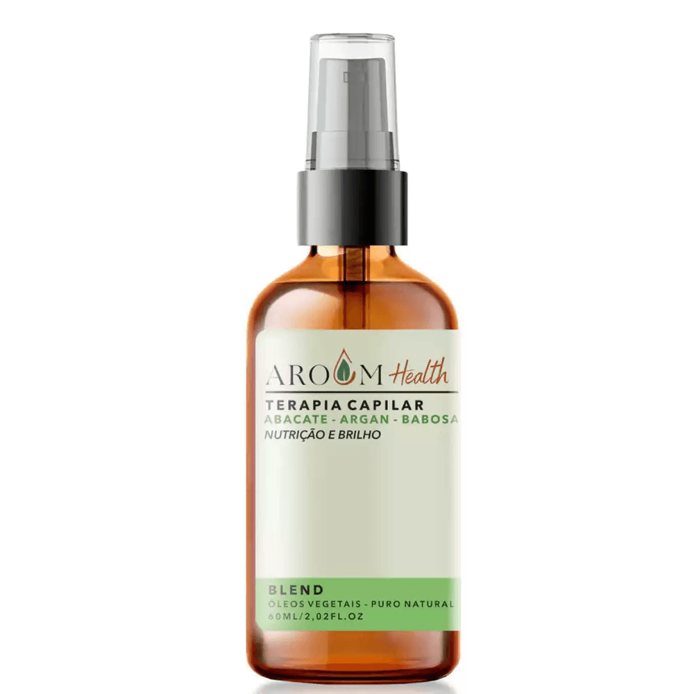 Blend terapia capilar Óleos vegetais Abacate/Argan/Ojon + nutrição e brilho 60 ML Aroom Aromaterapia