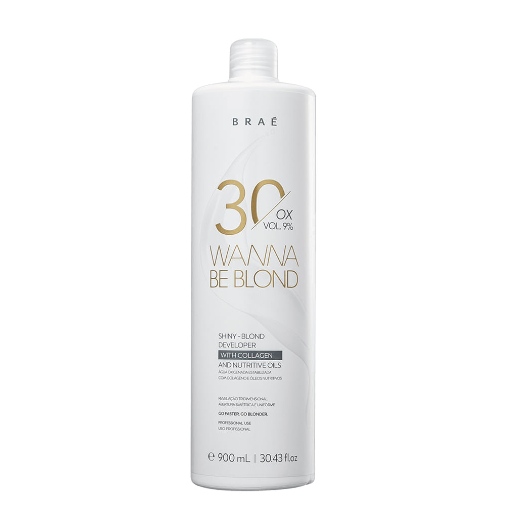 Emulsão Oxidante Braé Wanna Be Blond 30 Volumes 900 Ml 900 Ml