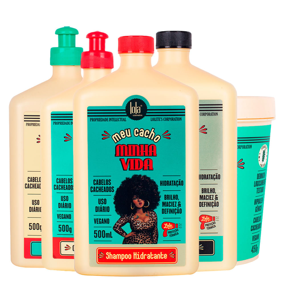 Kit Lola Cosmetics Hidratação Meu Cacho Minha Vida - 5 Produtos