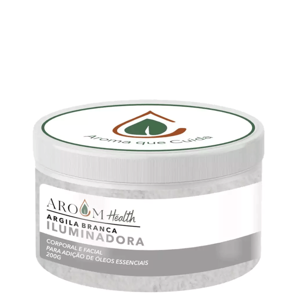 Argila Facial e Corporal Branca Aroom 200G