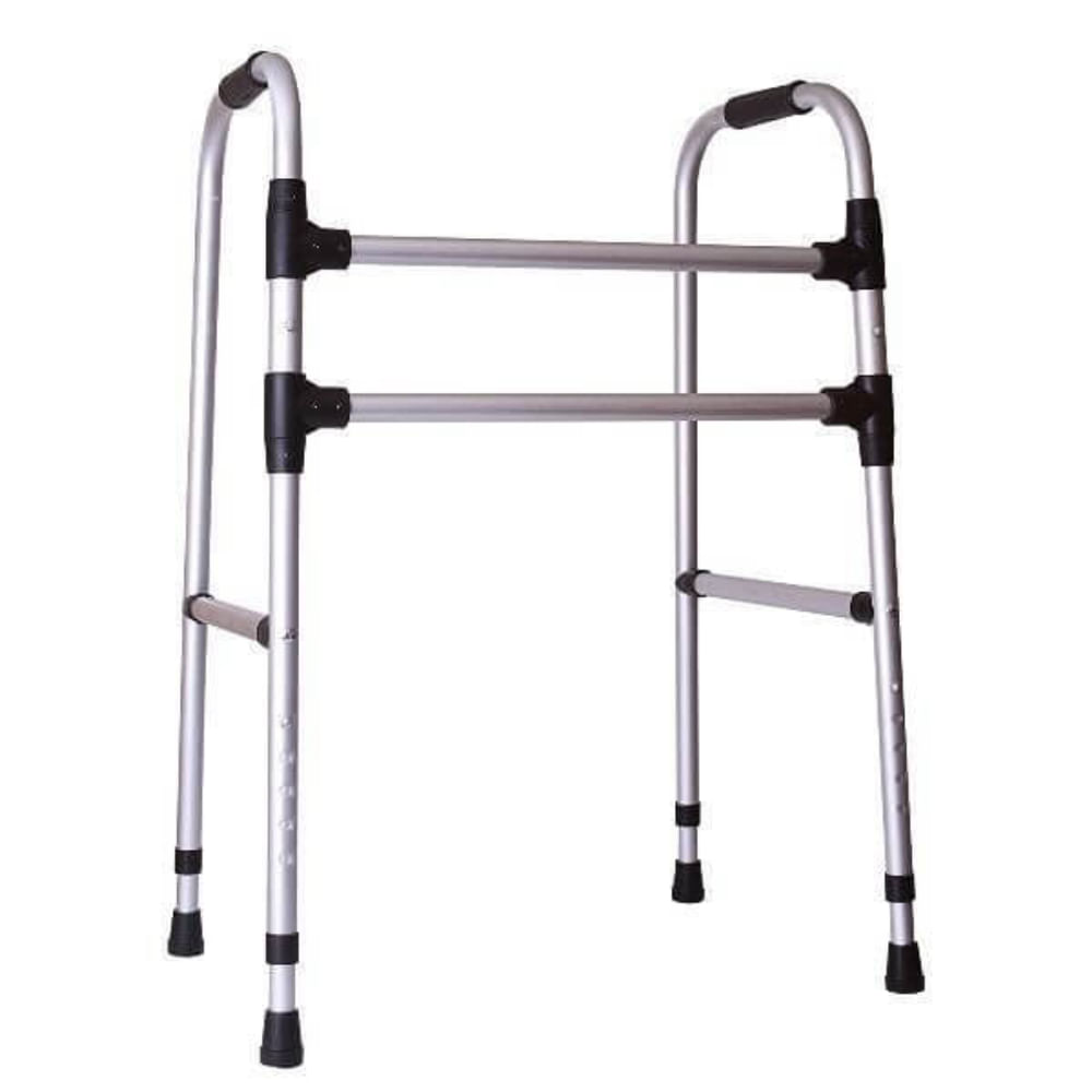 Andador Fixo 2 Barras - Prata - Sequencial