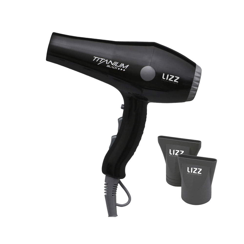 Secador De Cabelo Profissional Titanium Black Lizz 220v
