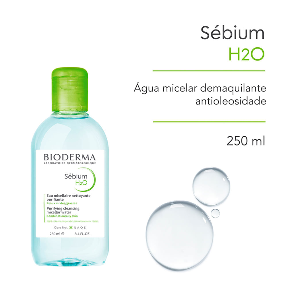 Água Micelar Facial Antioleosidade Bioderma Sébium H2O 250 ml