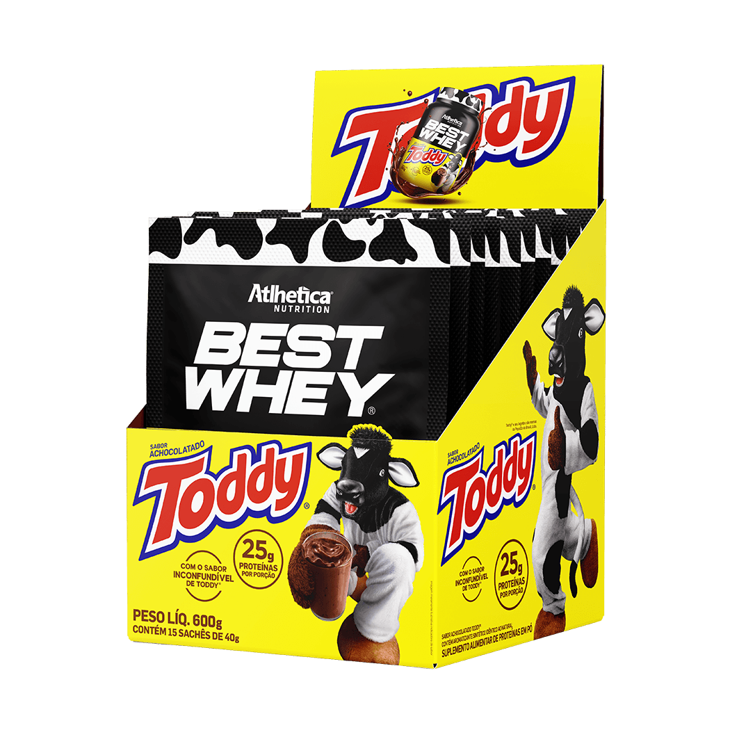 Best Whey Toddy Display com 15 Sachês de 40g