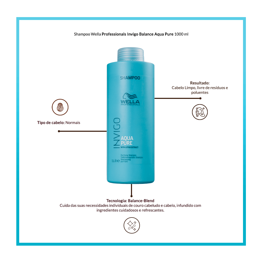 Shampoo Wella Professionals Invigo Balance Aqua Pure 1000 ml