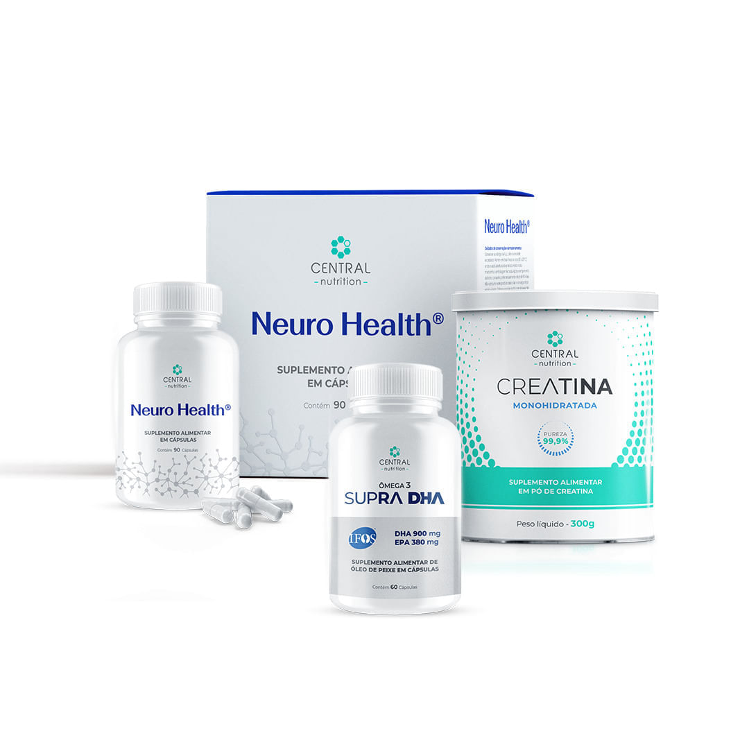 Protocolo Desempenho Cognitivo (neuro Health® + Supra Dha + Creatina Monohidratada 300g)