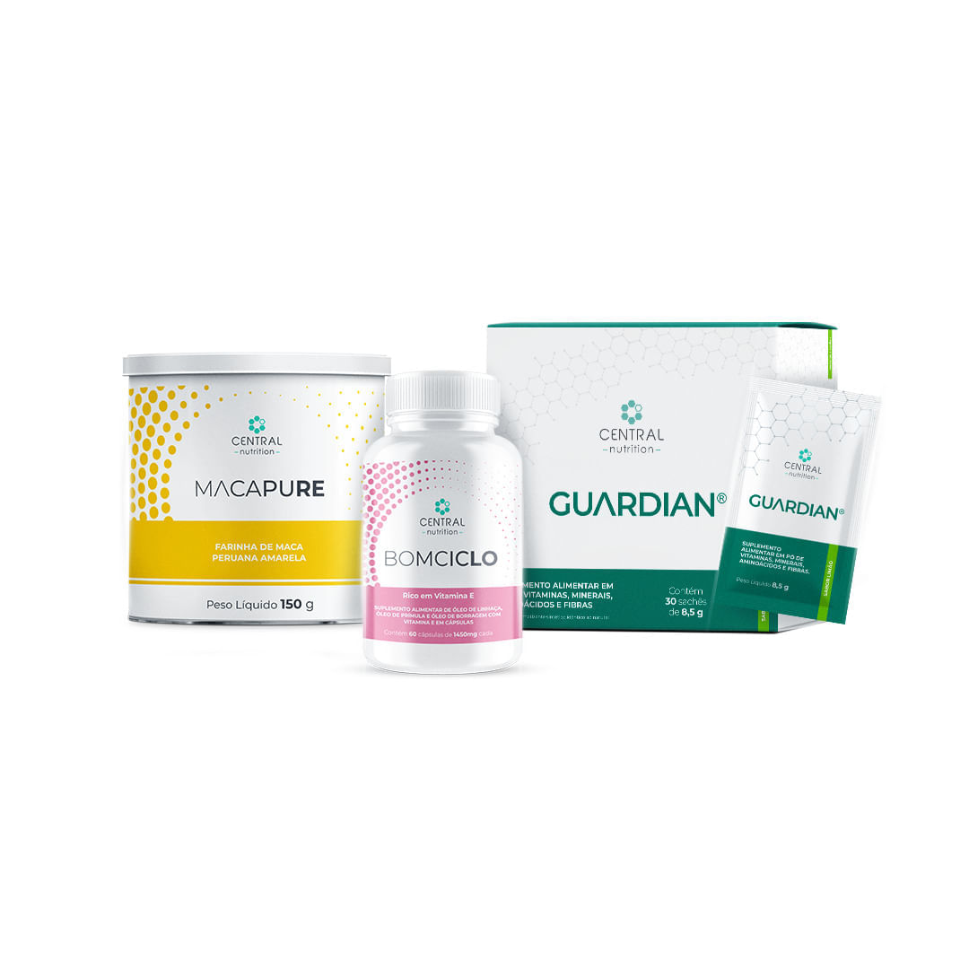 Protocolo Bem-estar Feminino (GUARDIAN® Limão + MACAPURE + BOMCICLO) Limão