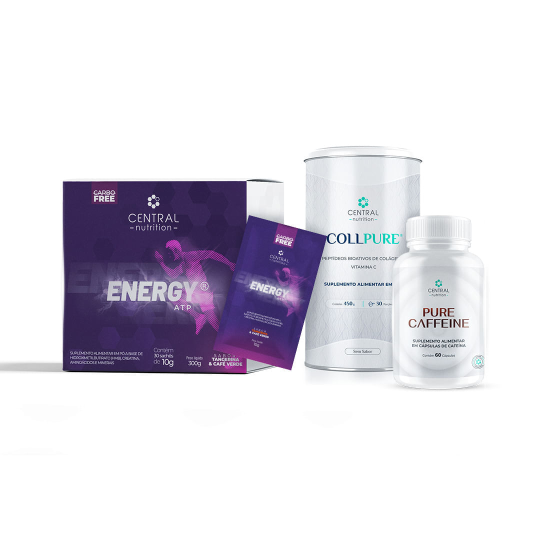 Protocolo Energia E Performance (energy Atp® Tangerina + Collpure® Sem Sabor + Pure Caffeine)
