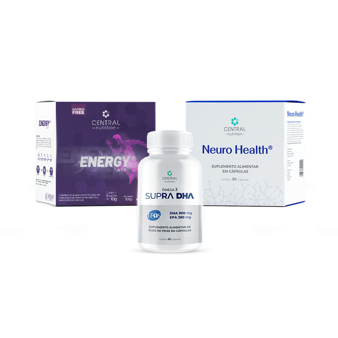 Protocolo Foco e Atenção (Neuro Health® + SUPRA DHA + ENERGY ATP® Limão)