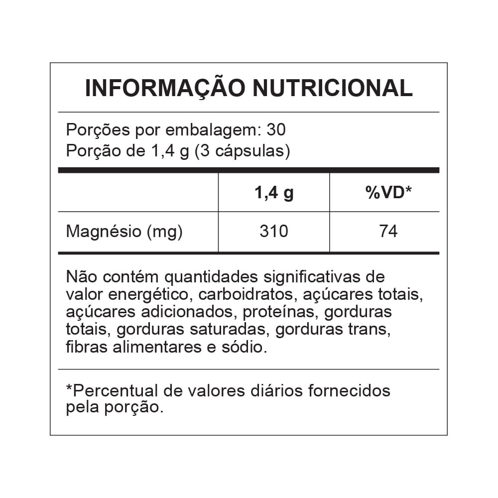 Magnésio Bisglicinato Central Nutrition 60 Cápsulas
