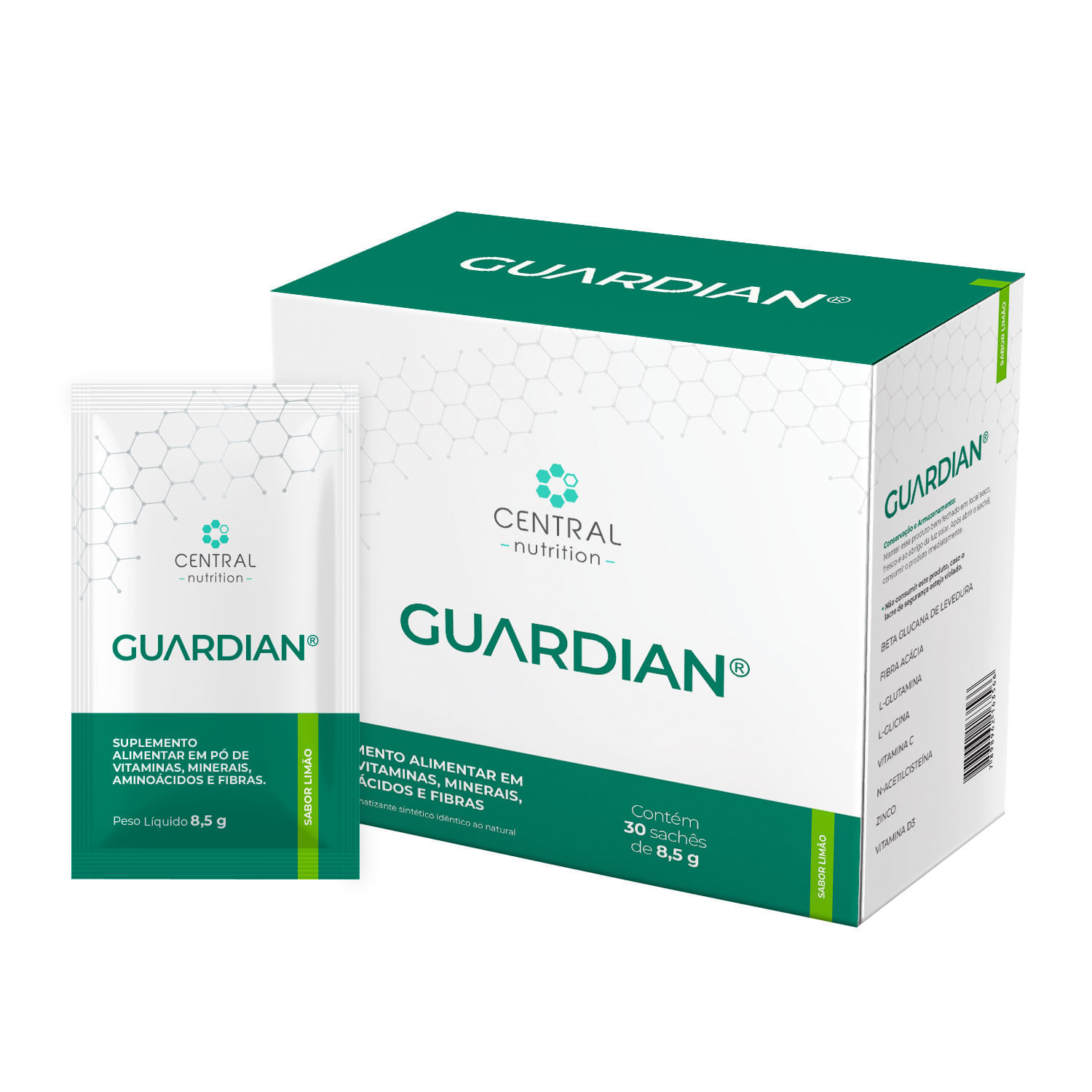 Guardian Central Nutrition Limão 30 Sachês de 8g